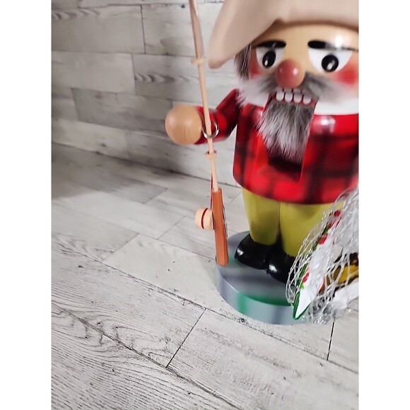 Vintage Steinbach Chubby Troll Fisher Fisherman Nutcracker Germany 10.5" *READ* - Picture 6 of 13